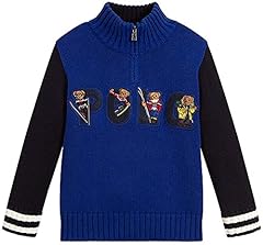 Polo Ralph Lauren Boy's Ski Bear Half-Zip Sweater (Blue, for sale  Delivered anywhere in USA 