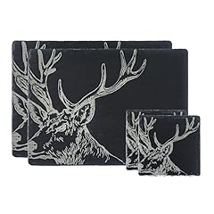 Stag slate coaster for sale  Delivered anywhere in UK