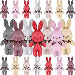 21 Pieces Easter Mini Colored Plush Bunny 6.3 Inch, used for sale  Delivered anywhere in UK