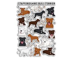 Sticker sheet staffy for sale  Delivered anywhere in UK
