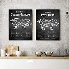 Boucherie cochon diagramme d'occasion  Livré partout en France