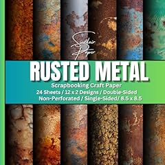 Rusted metal scrapbooking for sale  Delivered anywhere in USA 