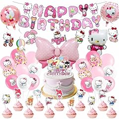 44pcs kity birthday for sale  Delivered anywhere in UK