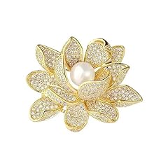 Lotus flower brooch for sale  Delivered anywhere in Ireland