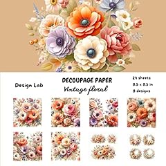 Vintage floral decoupage d'occasion  Livré partout en France