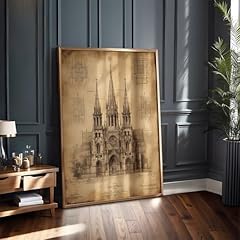 Gothic cathedral blueprint for sale  Delivered anywhere in UK