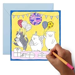 Carte anniversaire colorier d'occasion  Livré partout en France