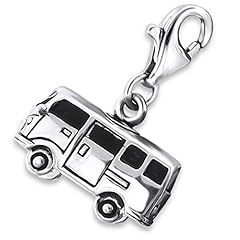 Camper Van Charm 3D Mini Bus 925 Sterling Silver -, used for sale  Delivered anywhere in UK