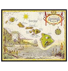 Vintage map hawaii for sale  Delivered anywhere in USA 