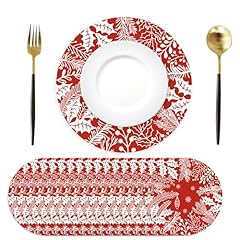 Red christmas placemats for sale  Delivered anywhere in USA 