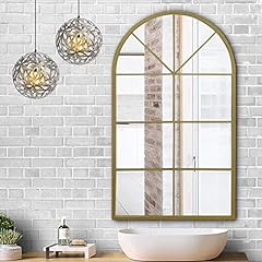 ironsmithn Specchio da parete decorativo lungo appeso ad arco finestra cornice decorazione parete per bagno, soggiorno o camera da letto (oro) usato  Spedito ovunque in Italia 