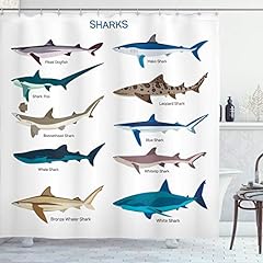Ambesonne shark shower for sale  Delivered anywhere in USA 