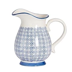 Nicola Spring Large Patterned Vase/Water Jug - Blue for sale  Delivered anywhere in UK