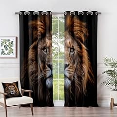 Lion print curtains for sale  Delivered anywhere in UK