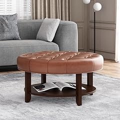 Round ottoman faux for sale  Delivered anywhere in USA 