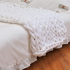 Chunky knit blanket for sale  Delivered anywhere in USA 