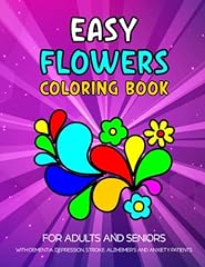 Easy flowers coloring for sale  Delivered anywhere in UK