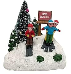 St. Nicholas Square Village Kids Skiing Hill LED Light, used for sale  Delivered anywhere in USA 