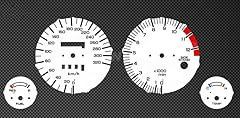 White tachometer speedometer for sale  Delivered anywhere in Ireland