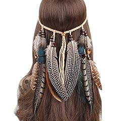 Feather headband hippie for sale  Delivered anywhere in USA 