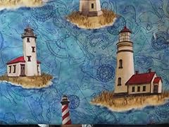 Lighthouse blue fabric for sale  Delivered anywhere in USA 