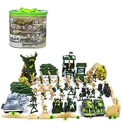 Plastic Army Men Action Figures,100 Piece Military Figures Army Soldiers Playset Including Weapons, Tanks, Planes, Cannon, Flag and Battlefield Accessories Toy for Kids for sale  Delivered anywhere in Canada