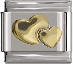 Double heart gold for sale  Delivered anywhere in UK