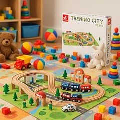 Set trenino legno usato  Spedito ovunque in Italia 