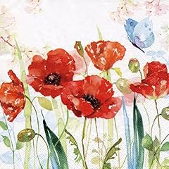 Servietten mohnblumen garten gebraucht kaufen  Wird an jeden Ort in Deutschland