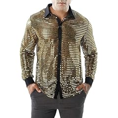 Men shiny shirt for sale  Delivered anywhere in UK