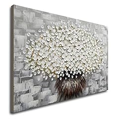 Winpeak Art Hand Painted Modern Textured White Flower for sale  Delivered anywhere in Canada