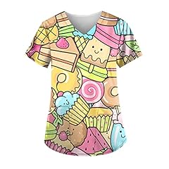 Printed scrub tops for sale  Delivered anywhere in USA 