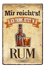 Rum metallschild retro gebraucht kaufen  Wird an jeden Ort in Deutschland