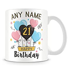21st Birthday Gift- Personalised Mug/Cup - Add Name, used for sale  Delivered anywhere in UK