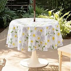 Round outdoor tablecloth for sale  Delivered anywhere in UK