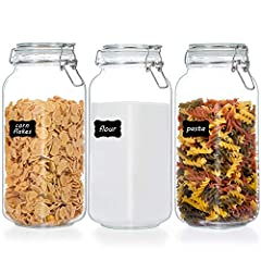 Used, Vtopmart 78oz Glass Food Storage Jars with Airtight for sale  Delivered anywhere in USA 