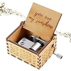 Best Gift for Kids Friends varietà di Stili Carillon Creativo Personalizable Beauty And The Beast（Black） MINGZE Manovella in Legno Music Box meccanismo 