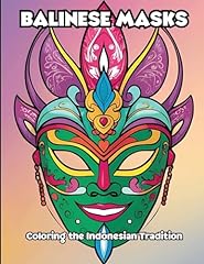 Balinese masks coloring for sale  Delivered anywhere in USA 