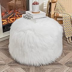 Fur pouf ottoman for sale  Delivered anywhere in USA 