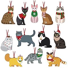 12pcs christmas cat for sale  Delivered anywhere in USA 