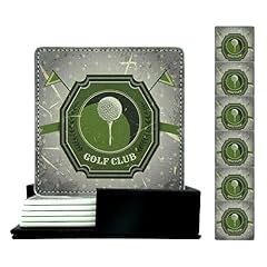 Golf coasters square for sale  Delivered anywhere in USA 