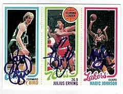 1980-81 Larry Bird Julius Erving Magic Johnson Topps for sale  Delivered anywhere in USA 