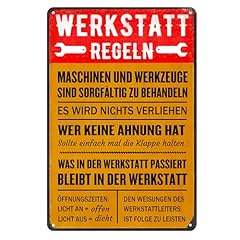 Retro blechschild werkstatt gebraucht kaufen  Wird an jeden Ort in Deutschland