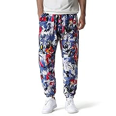 Mens Cotton Linen Floral Pattern Hippie Bloomers Trousers for sale  Delivered anywhere in UK