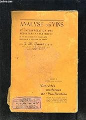 Analyse vins tome d'occasion  Livré partout en France
