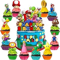 Mario cake toppers for sale  Delivered anywhere in UK