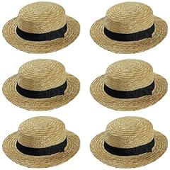 Straw boater hats for sale  Delivered anywhere in UK