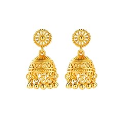 Gold indian jhumki for sale  Delivered anywhere in USA 