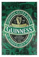 Cartello legno guinness usato  Spedito ovunque in Italia 
