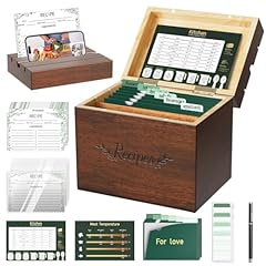 Wooden recipe box for sale  Delivered anywhere in USA 